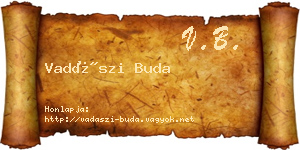 Vadászi Buda névjegykártya